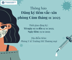 THÔNG BÁO VỀ VIỆC TIÊM VẮC XIN PHÒNG CÚM THÁNG 11/2025