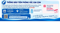 THÔNG BÁO VỀ VIỆC TIÊM VACXIN PHÒNG CÚM THÁNG 09/2026 DÀNH CHO VIÊN CHỨC, NGƯỜI LAO ĐỘNG VÀ SINH VIÊN